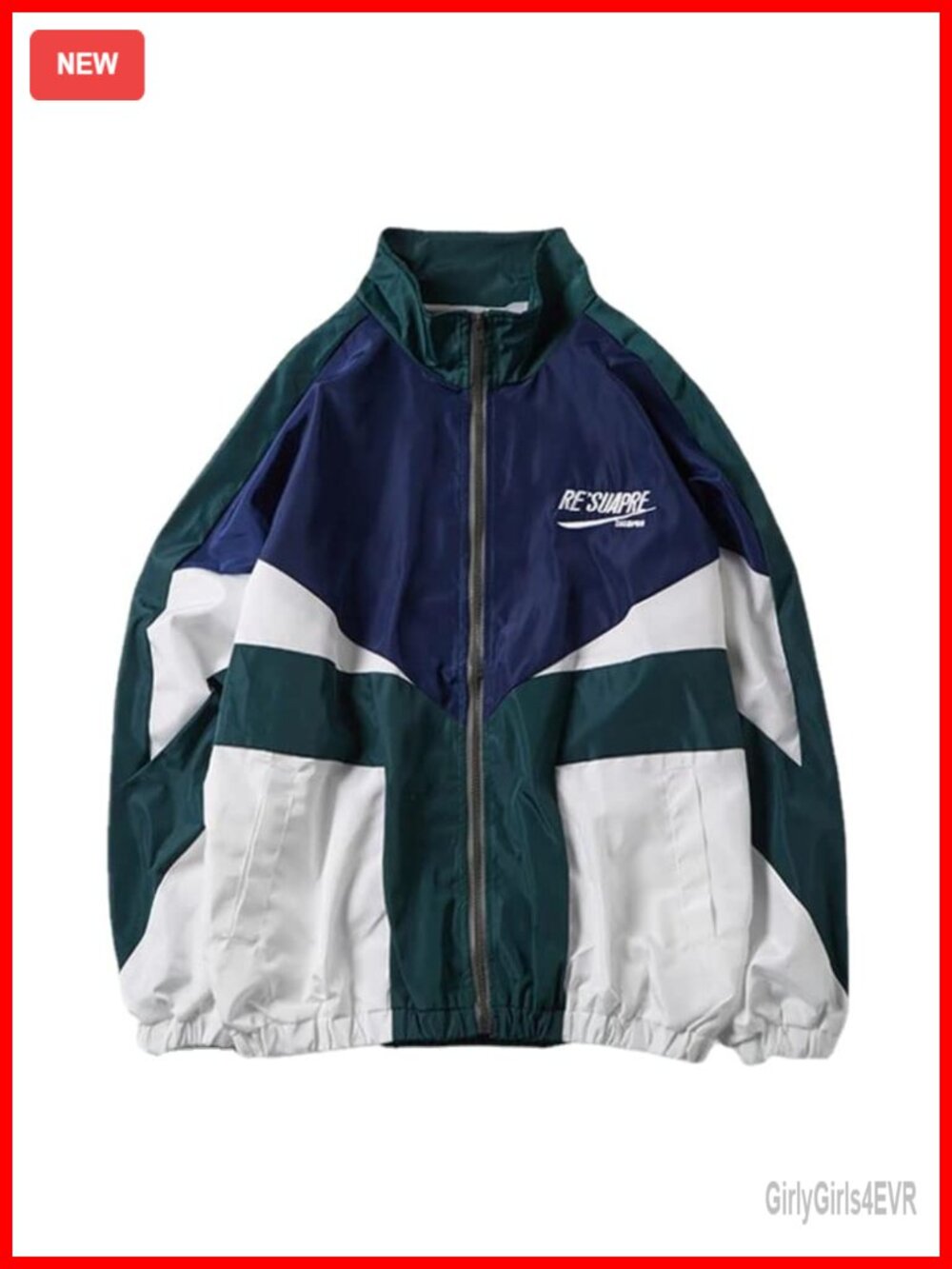 Y2K Varsity Bomber Jacket Women Zip Up Oversized Cotton Polyester Lightweight